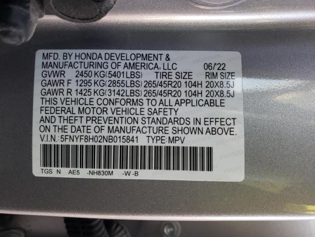 2022 HONDA PASSPORT E - 5FNYF8H02NB015841