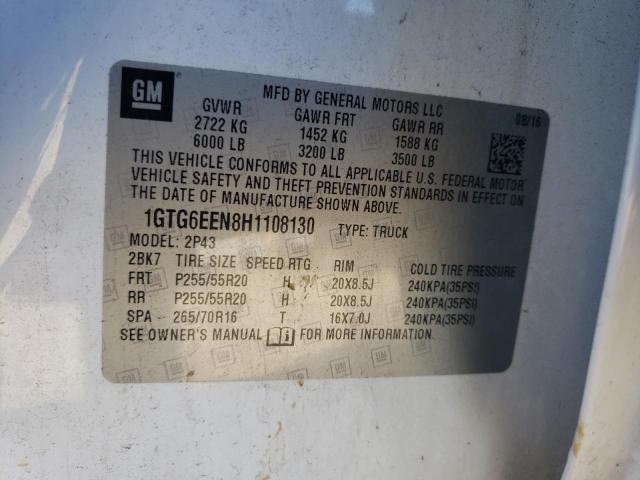 2017 GMC CANYON DEN 1GTG6EEN8H1108130