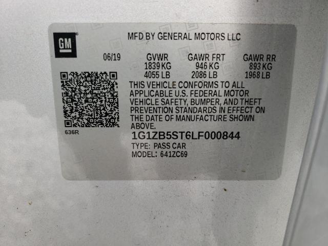 2020 CHEVROLET MALIBU L 1G1ZB5ST6LF000844