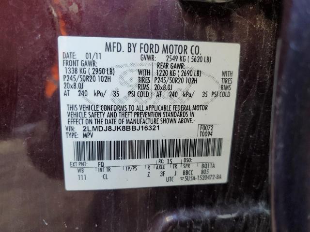 2LMDJ8JK8BBJ16321 Lincoln MKX