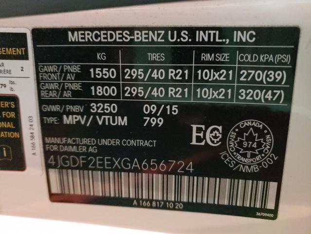 4JGDF2EEXGA656724 Mercedes-Benz Gl 350 Bluetec