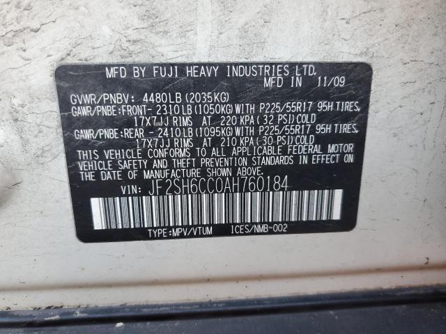 JF2SH6CC0AH760184 Subaru Forester 2.5x Premium