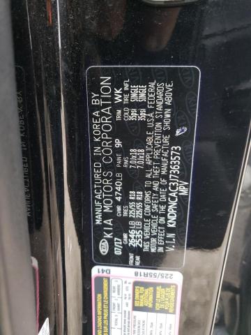 KNDPNCAC3J7363573 KIA Sportage Ex
