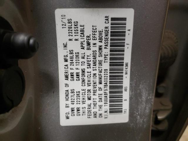 19UUA9F57BA002039 Acura TL