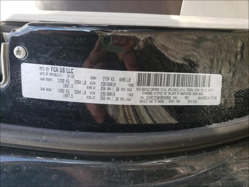 2017 CHRYSLER PACIFICA T 2C4RC1EG0HR554943