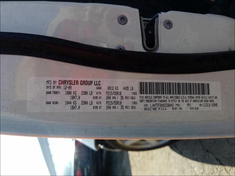 2010 JEEP COMPASS LI 1J4NT5FB0AD538043