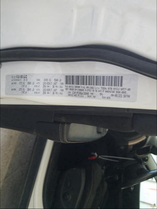 2016 JEEP CHEROKEE L 1C4PJMCS8GW132009