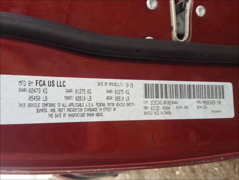 2019 DODGE CHARGER SC 2C3CDXGJ4KH624444