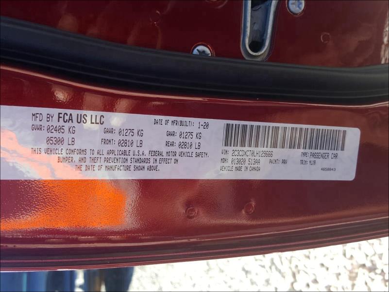 2020 DODGE CHARGER R/ 2C3CDXCT0LH129666