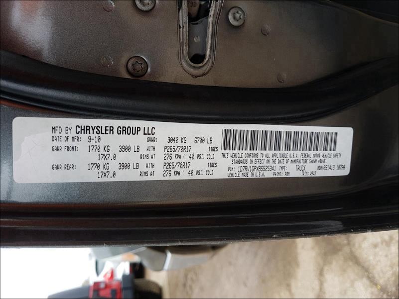 2011 DODGE RAM 1500 1D7RV1GPXBS525341