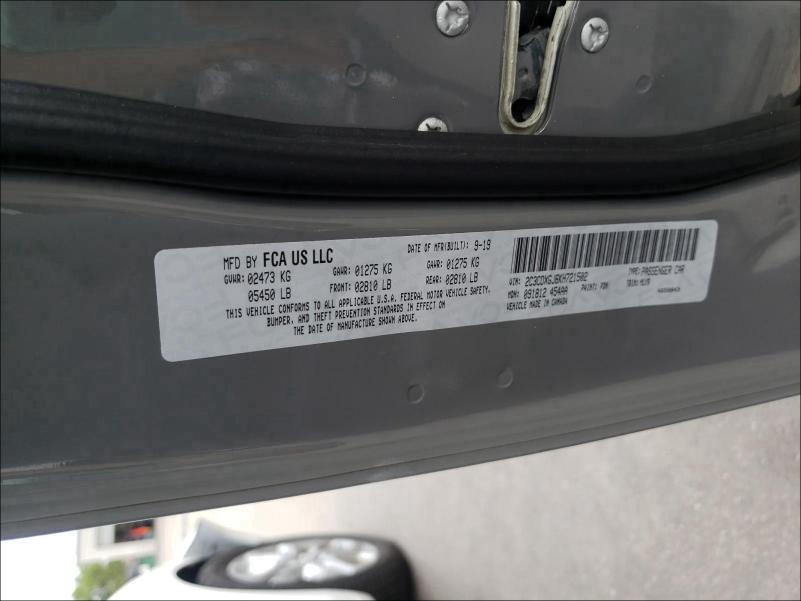 2019 DODGE CHARGER SC 2C3CDXGJ6KH721502