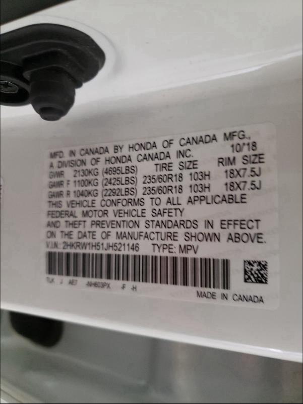 2018 HONDA CR-V EX 2HKRW1H51JH521146