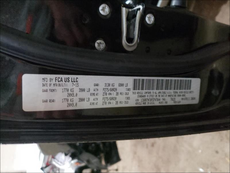 2015 RAM 1500 LARAM 1C6RR7NT0FS747644