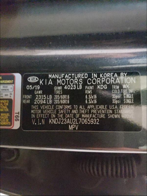 2020 KIA SOUL LX KNDJ23AU2L7065932