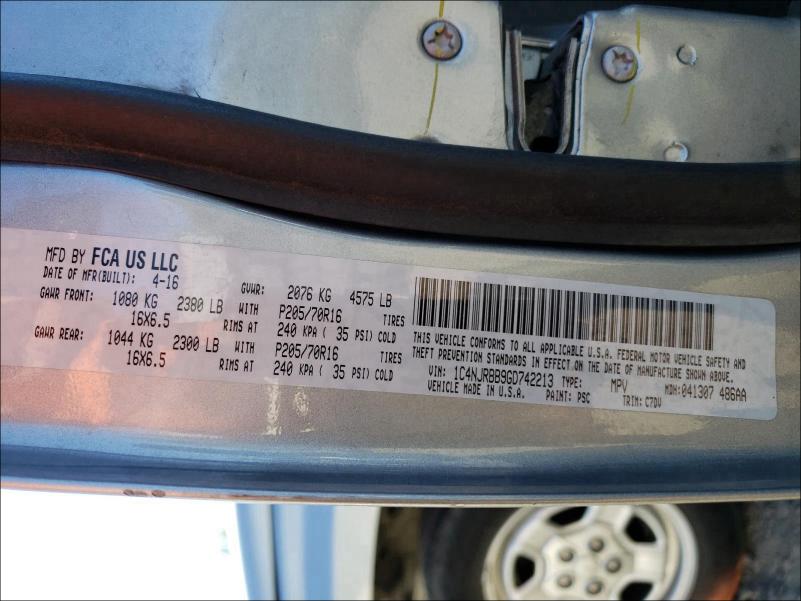 2016 JEEP PATRIOT SP 1C4NJRBB9GD742213