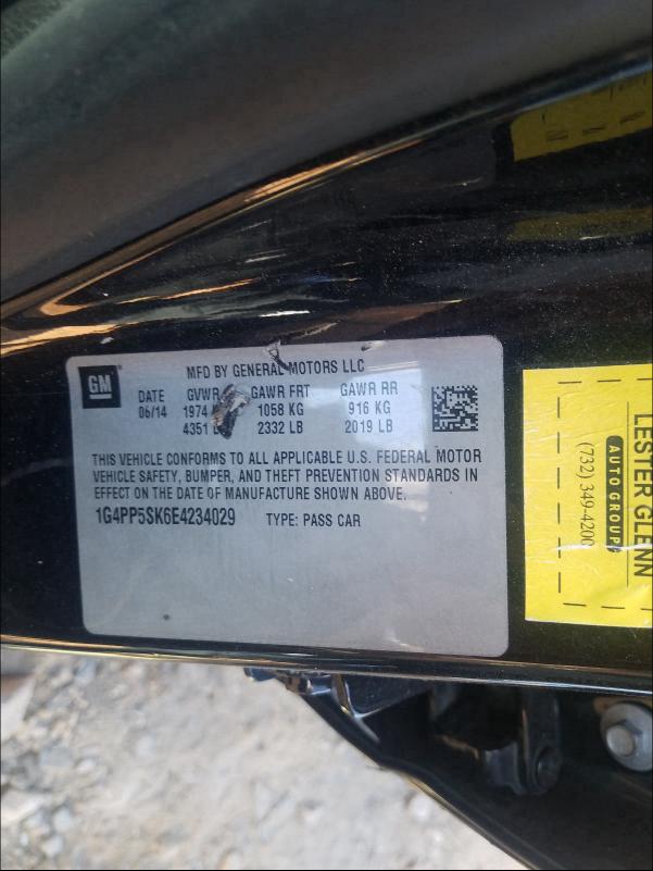 2014 BUICK VERANO 1G4PP5SK6E4234029