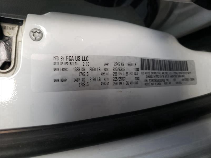 2016 DODGE GRAND CARA 2C4RDGBG5GR322499