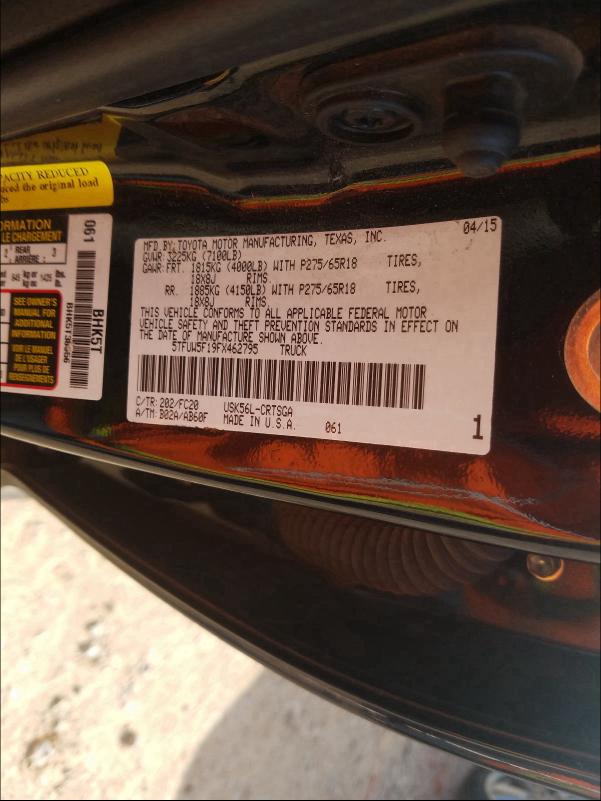 2015 TOYOTA TUNDRA DOU 5TFUW5F19FX462795