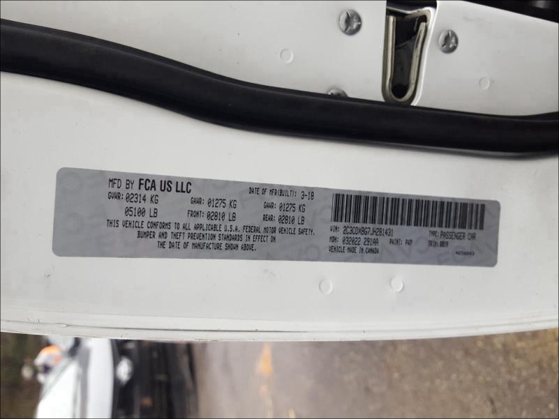 2018 DODGE CHARGER SX 2C3CDXBG7JH281431