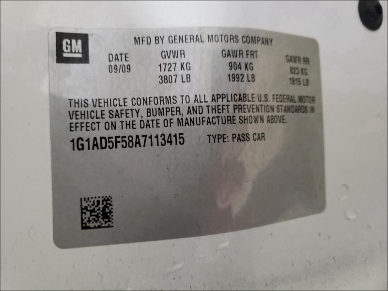 2010 CHEVROLET COBALT 1LT 1G1AD5F58A7113415