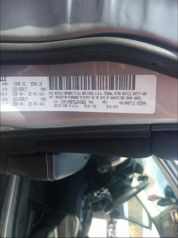 2014 JEEP CHEROKEE S 1C4PJMAB7EW243862