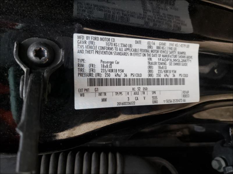 2016 FORD FOCUS ST 1FADP3L99GL288771