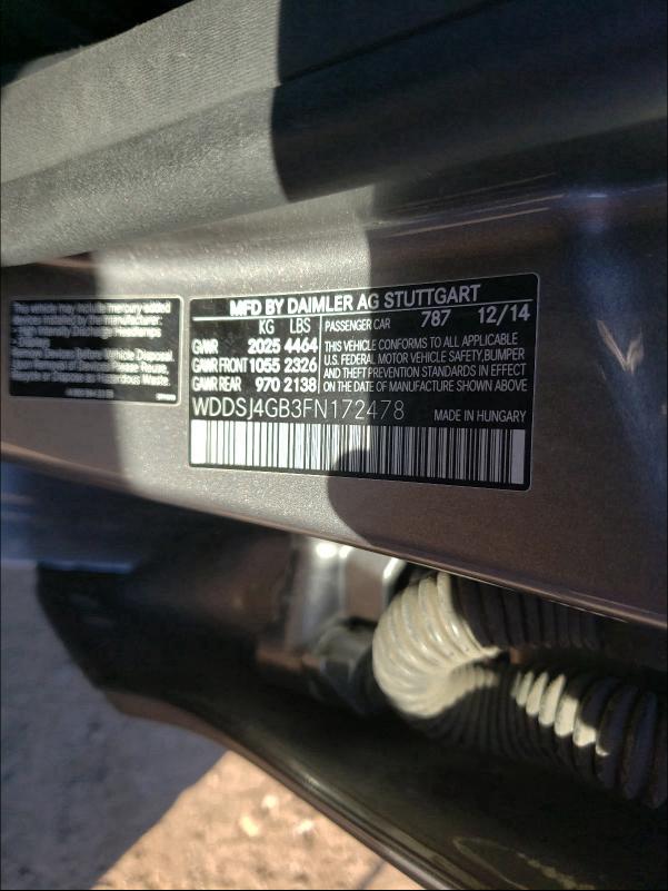 2015 MERCEDES-BENZ CLA 250 4M WDDSJ4GB3FN172478