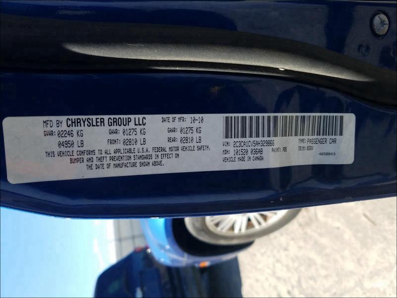 2010 CHRYSLER 300 TOURIN 2C3CA1CV5AH329866
