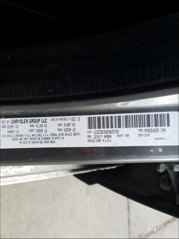 2013 CHRYSLER 200 LIMITE 1C3CCBCG6DN623726