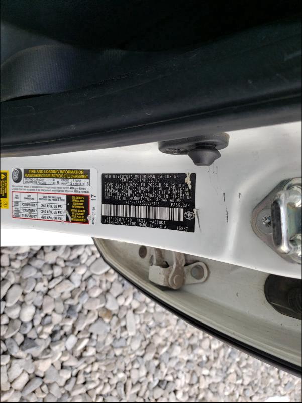 2013 TOYOTA AVALON BAS 4T1BK1EB0DU057196