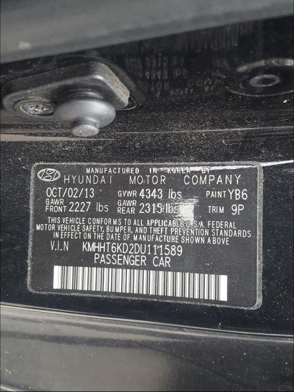 2013 HYUNDAI GENESIS CO KMHHT6KD2DU111589
