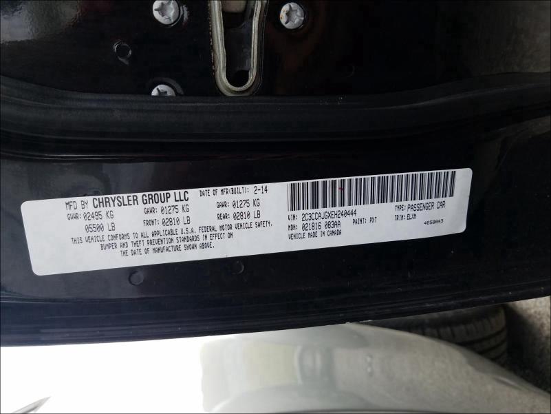 2014 CHRYSLER 300C VARVA 2C3CCAJGXEH240444