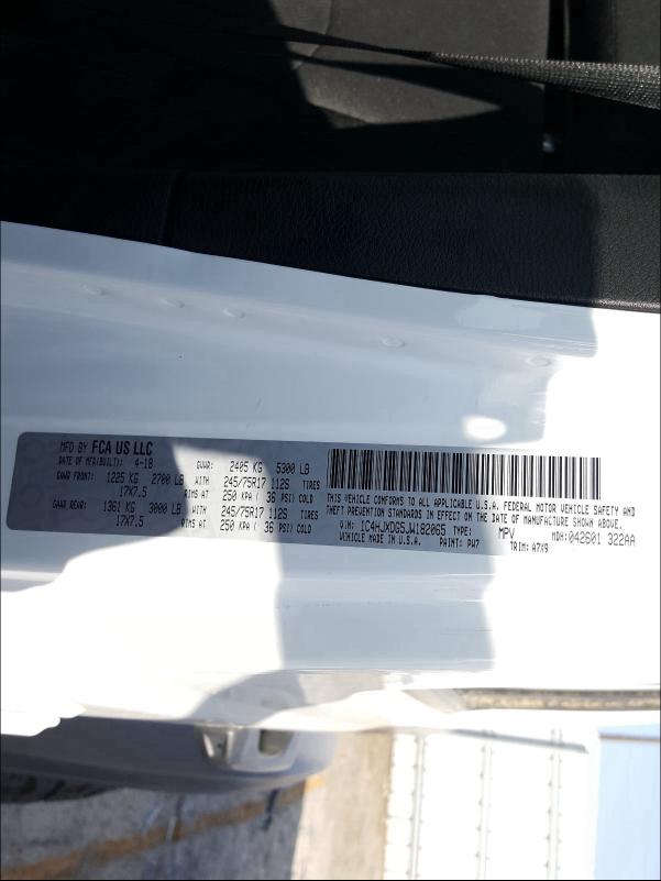 2018 JEEP WRANGLER U 1C4HJXDG5JW182065