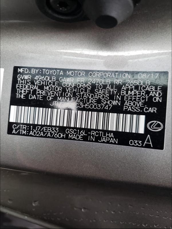 2017 LEXUS RC 300 JTHSM5BC3H5003747