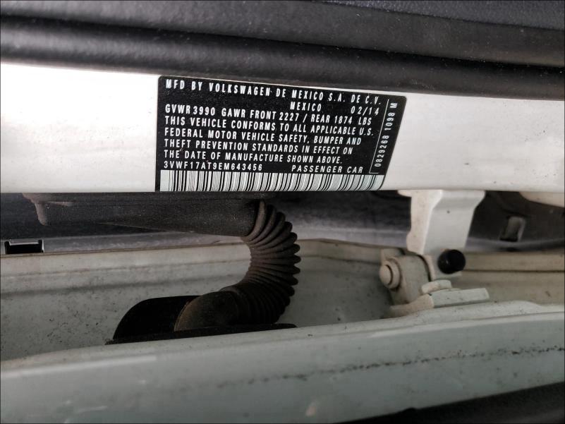2014 VOLKSWAGEN BEETLE 3VWF17AT9EM643456