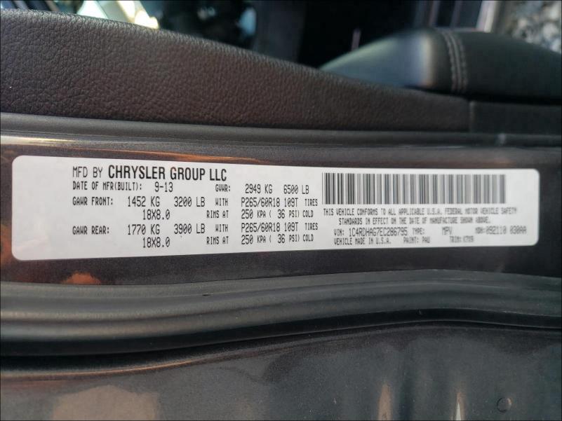 2014 DODGE DURANGO SX 1C4RDHAG7EC286795