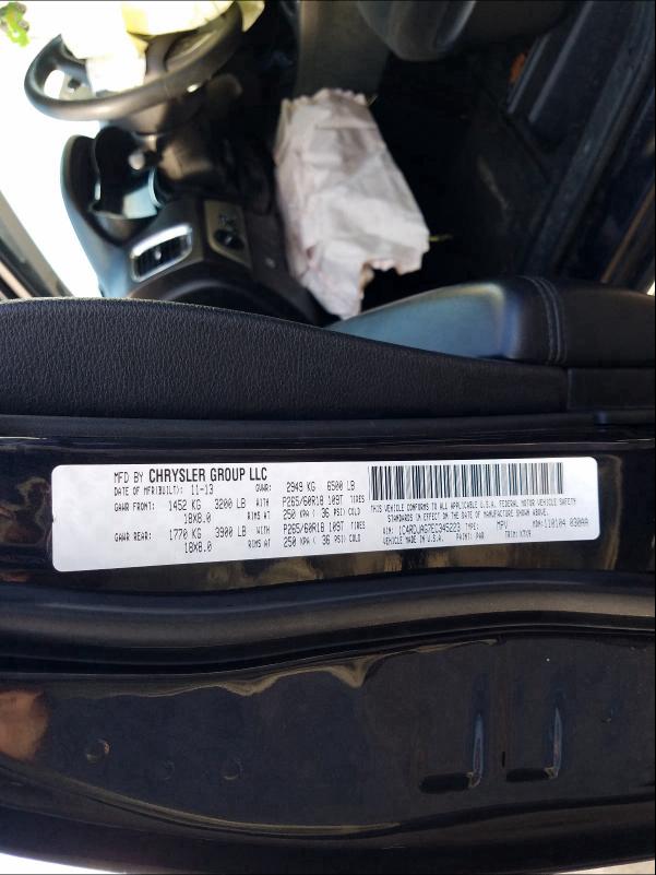 2014 DODGE DURANGO SX 1C4RDJAG7EC345223