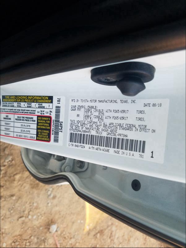 2018 TOYOTA TACOMA DOU 5TFBZ5DN4JX004451