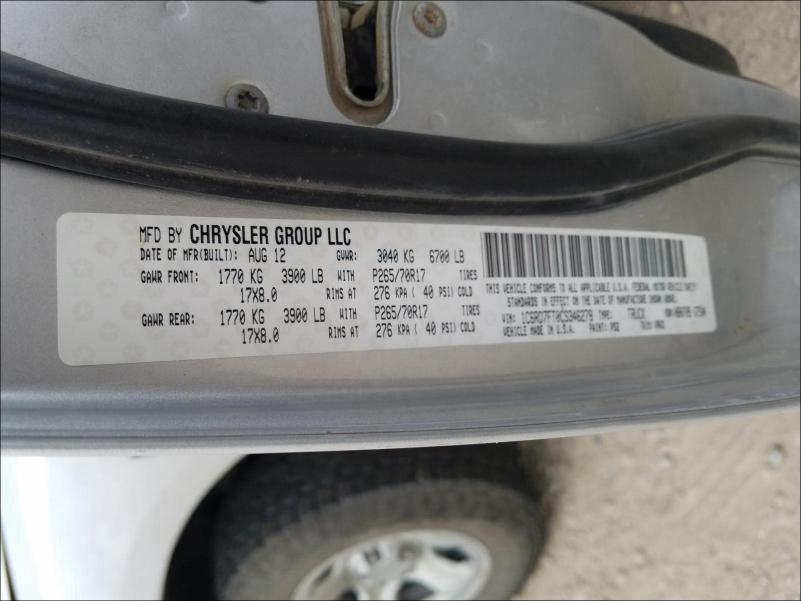 2012 DODGE RAM 1500 S 1C6RD7FT0CS346278