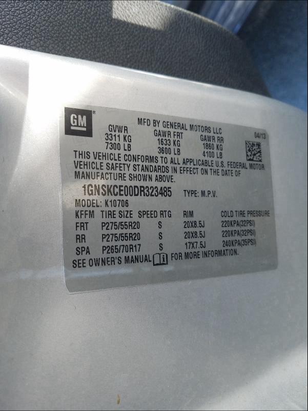 2013 CHEVROLET TAHOE K150 1GNSKCE00DR323485