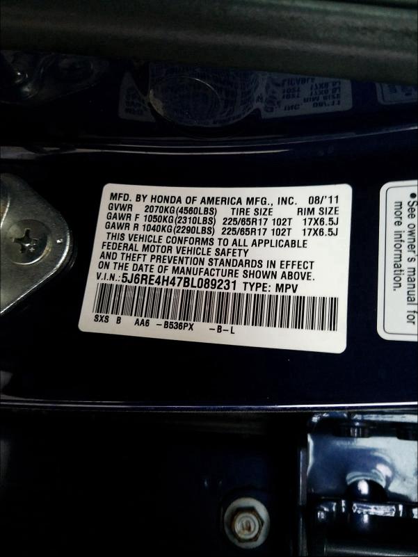 2011 HONDA CR-V SE 5J6RE4H47BL089231