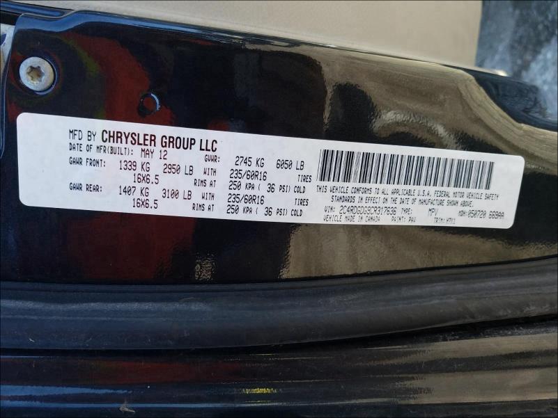 2C4RDGDG9CR317636 2012 Dodge Grand Cara 3.6L