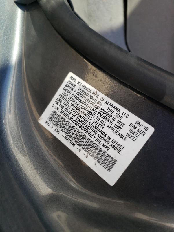 2010 HONDA ODYSSEY LX 5FNRL3H20AB090002