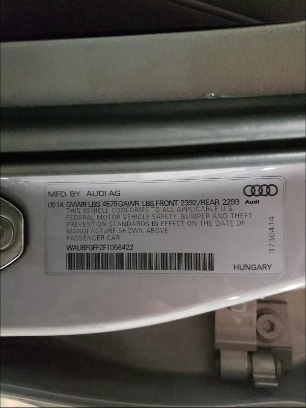 2015 AUDI A3 PREMIUM WAUBFGFF2F1056422