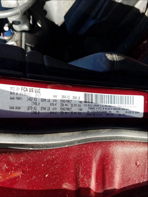 2017 JEEP GRAND CHER 1C4RJEAGXHC846000