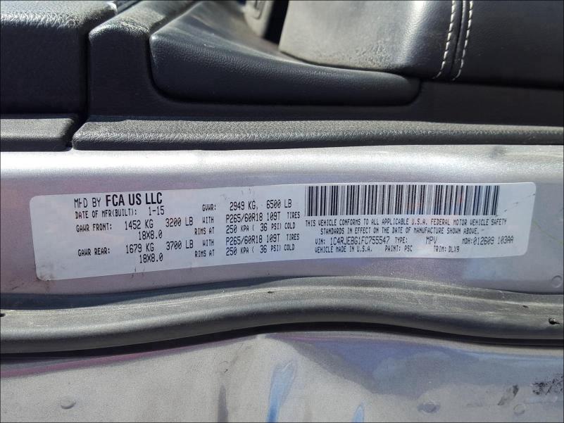 2015 JEEP GRAND CHER 1C4RJEBG1FC755547