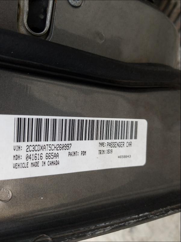 2012 DODGE CHARGER PO 2C3CDXAT5CH260997