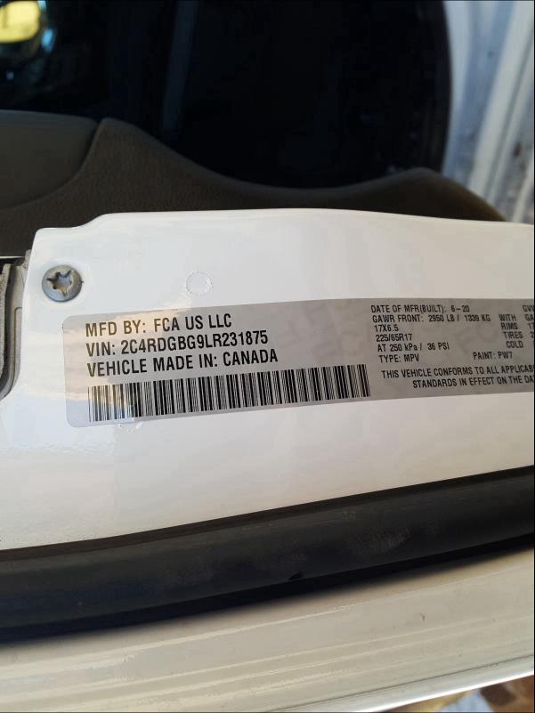 2020 DODGE GRAND CARA 2C4RDGBG9LR231875