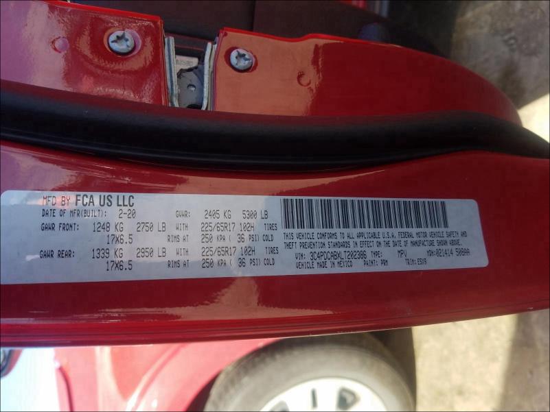2020 DODGE JOURNEY 3C4PDCABXLT202386