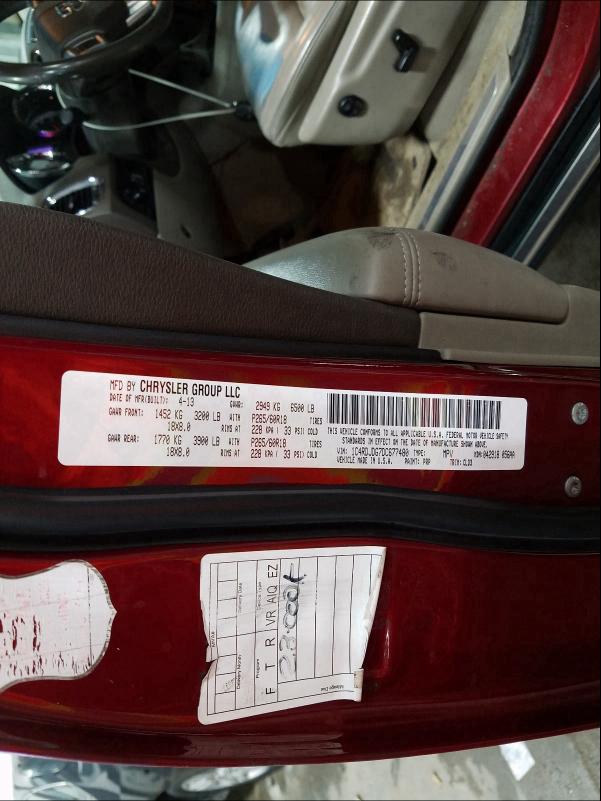 2013 DODGE DURANGO CR 1C4RDJDG7DC677480